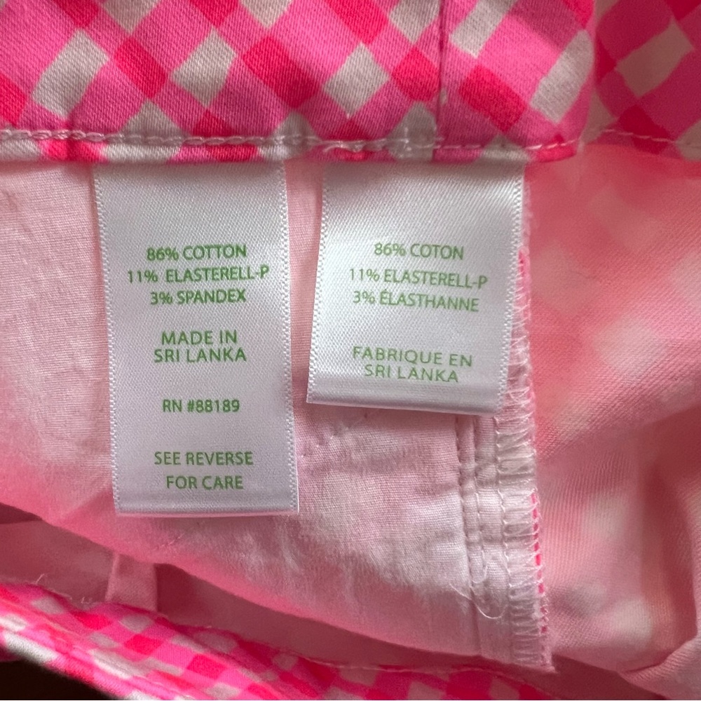 Lilly Pulitzer Arabeth Pink Gingham Women Shorts - Picture 7 of 10